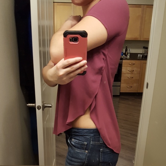 Lush Purple Side Slit Top - Picture 3 of 7